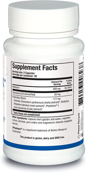 Biotics Research Mygranx Neurological Support, Stress Relief Support, Muscle Relaxation, Healthy Inflammation Pathways Butterbur, Feverfew 60 Caps