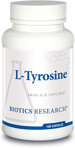 Biotics Research L Tyrosine 500 Milligram, Mood And Memory Support, Supports Overall Relaxation Response, Supports Thyroid Function. 100 Capsules