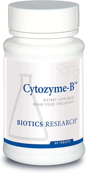 Biotics Research Cytozyme B Supports Brain Health. Raw Lamb Brain. Improves Memory. Supports Mental Clarity And Acuity. Potent Antioxidant Activity, Sod, Catalase. 60 Tablets.