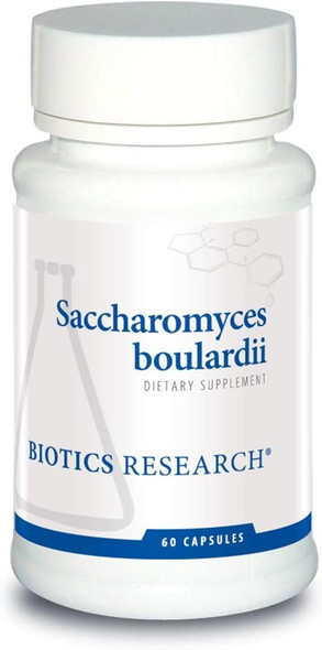 Biotics Saccharomyces boulardii Probiotic Supplement. Benefits Microbial Balance. Dairy-Free, Temperature-Stable, Supports GI Health, Supports Healthy Immune and Inflammatory Responses. 60 Count
