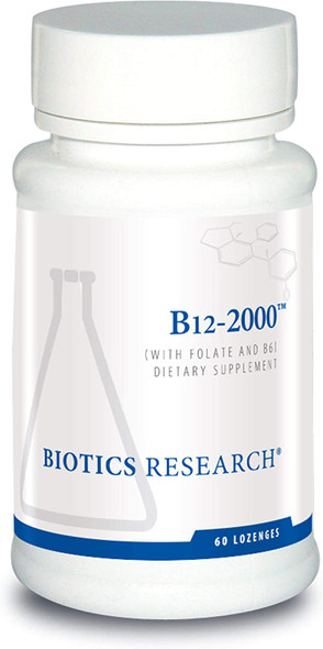 Biotics Research B12 Lozenges Vitamin B6 And B12 2000 Lozenges With Folate 60 Lozenges
