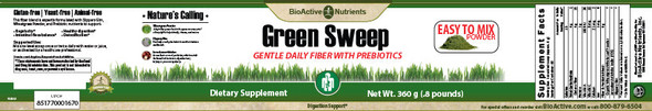 Green Sweep Fiber with Prebiotics 360g by BioActive Nutrients