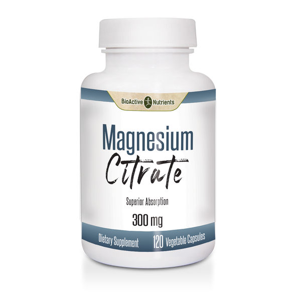 Magnesium Citrate 300 mg  120 caps by BioActive Nutrients