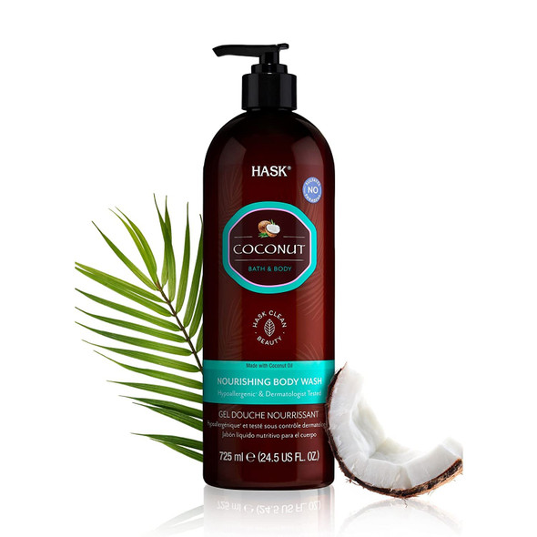 HASK Coconut and Shea + Coco Butter Body Wash Set: Includes 1 Coconut Body Wash and 1 Shea + Coco Butter Body Wash