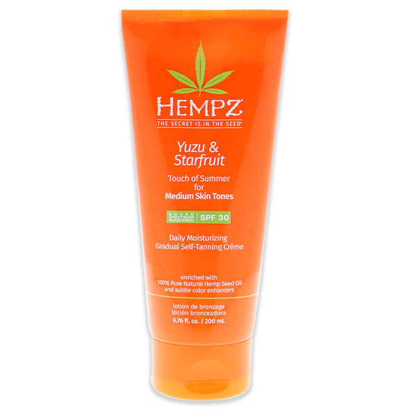 Hempz Yuzu & Starfruit Touch Of Summer Moisturizing Gradual Self-tanning Creme, 6.76 Oz, 6.76 Oz