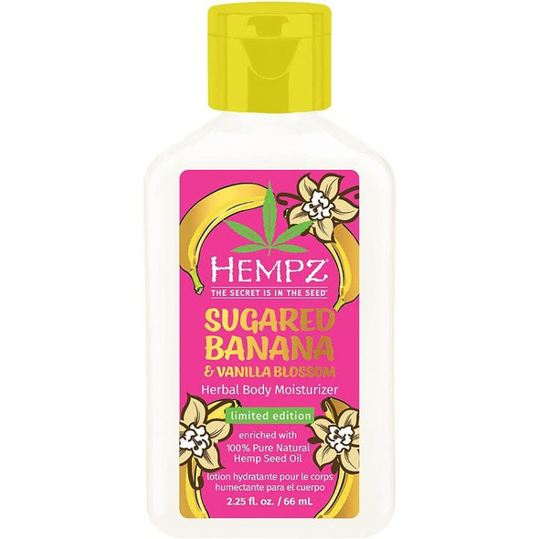 Hempz Sugared Banana & Vanilla Blossom Moisturizer 2.25oz Mini Limited Edition