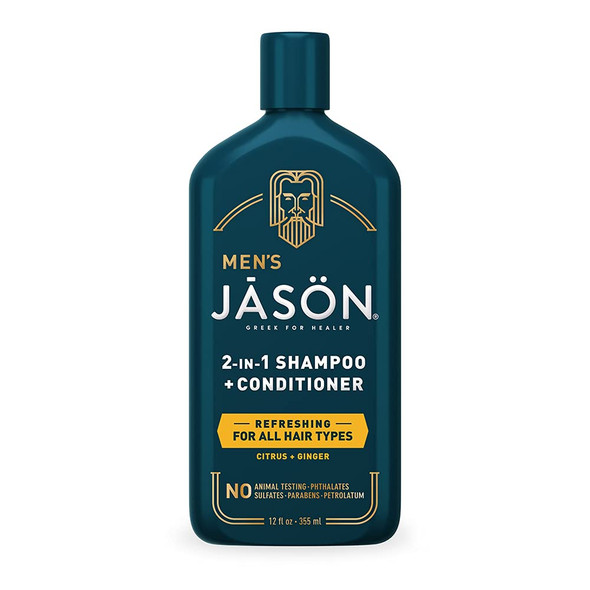 Jason Men's Refreshing 2-in-1 Shampoo + Conditioner, 12 oz (J04623)