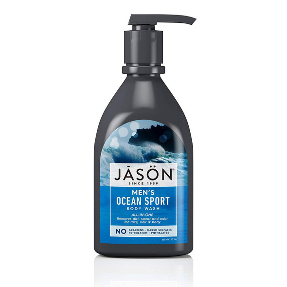 Jason Natural Men's All-In-One Body Wash, Ocean Sport, 30 Oz (Packaging May Vary)