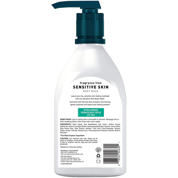 Jason Sensitive Skin Body Wash, 30 oz