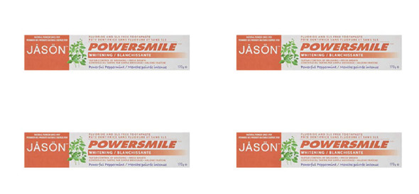Jason Natural Powersmile Fluoride-Free Toothpaste, 6 oz (Pack of 4)