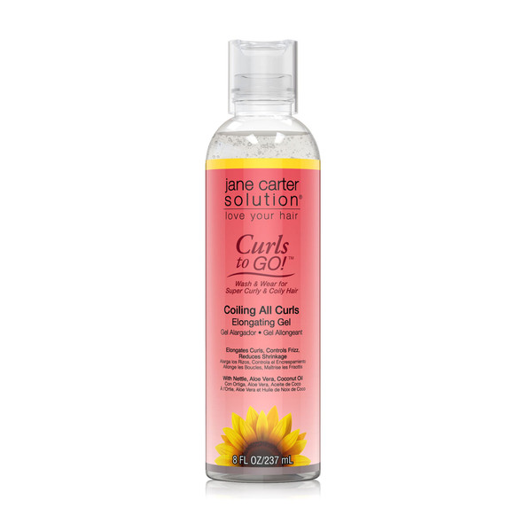 Jane Carter Solution Curls to Go Coiling all Curls Elongating Gel (8oz) - Moisturizing, Reduce Frizz, 1each