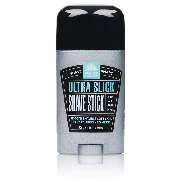 Pacific Shaving Company Shave Smart Ultra Slick Shave Stick - Easy Apply, Moisturizes & Soothes, Prevents Irritation, All Skin Types, 75 gm