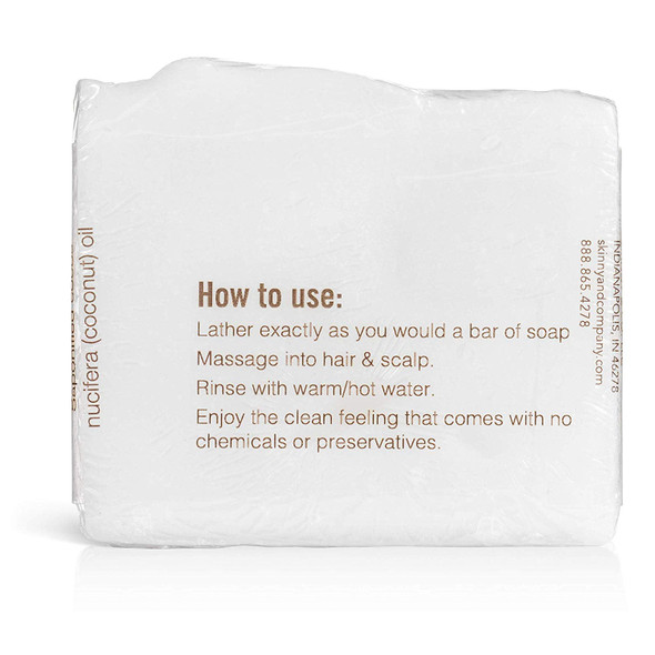SKINNY & CO. Clarifying Raw Shampoo Bar- 100% Chemical Free - 5 oz.