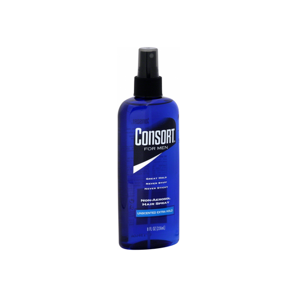 Consort For Men Hair Spray, Non-Aerosol, Unscented Extra Hold 8 oz
