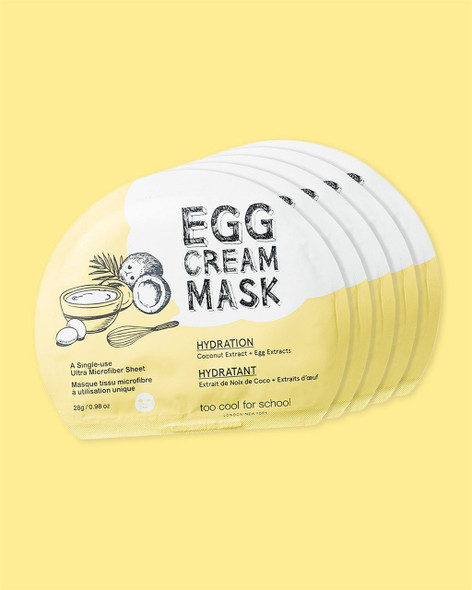 TOO COOL FOR SCHOOL Egg Cream Mask Hydration Set (5 pack)