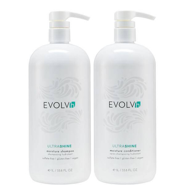 EVOLVh Ultrashine Moisture Shampoo & Conditioner 1L Duo2 piece set