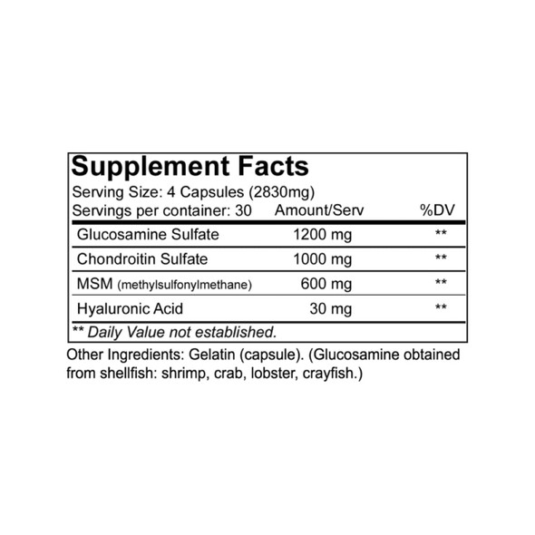 NutraKey GCM+ (Glucosamine, Chondroitin, MSM) 120c