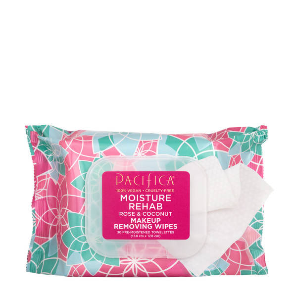 Pacifica Moisture Rehab Rose & Coconut Makeup Removing Wipes