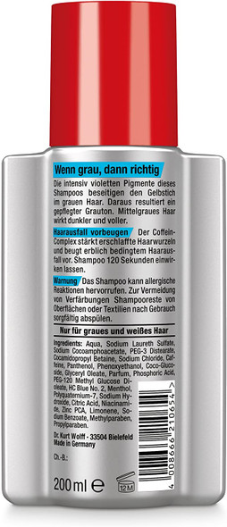 Alpecin PowerGrau shampoo, 1 x 200Â ml, 97230
