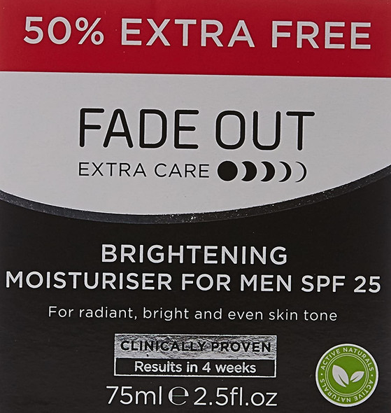 Extra Care by Fade Out Brightening Moisturiser for Men SPF25