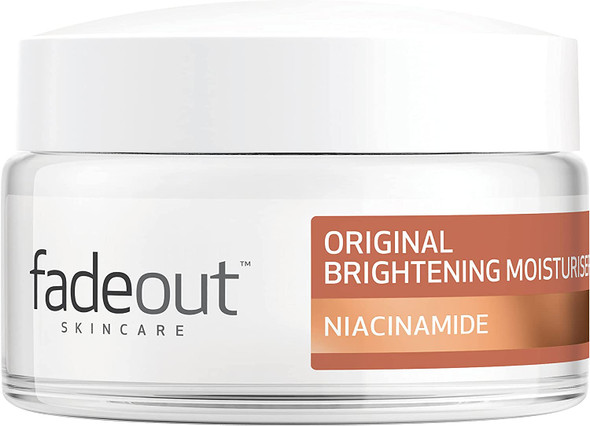 Fade Out Original Brightening Day Moisturiser with Niacinamide Unisex Exfoliating Daily Moisturiser For Dark Spots, Dark Circles and Blemishes 2 x 50ml