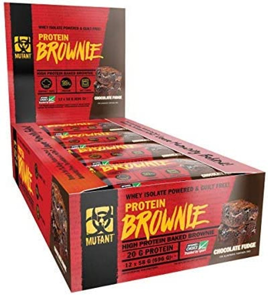 MUTANT PROTEIN BROWNIE | 20g Protein - Chocolate Fudge - 12 x 58 G