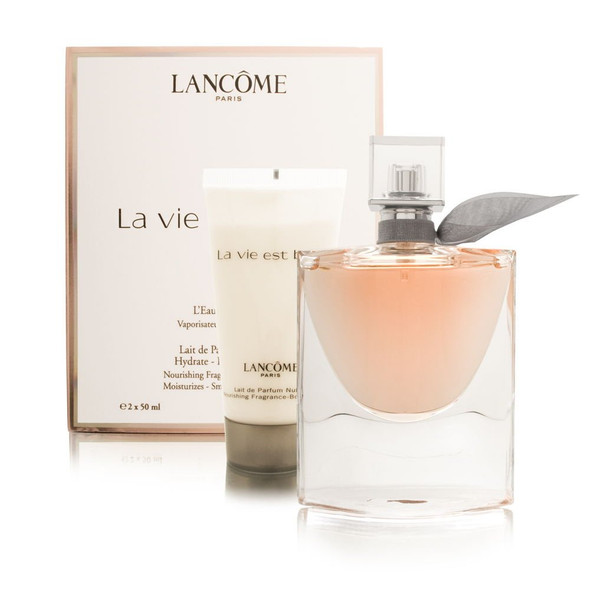 LANCOME La Vie Est Belle For Women 2 Piece Travel Set (1.7 Eau De Parfum Spray + 1.7 Body Lotion), 10002453