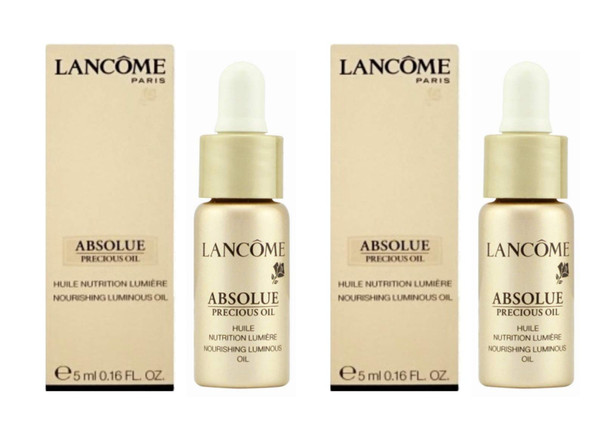 2 Lancome Absolue Precious Oil Nourishing Luminous Travel Size 0.16 Ounce each