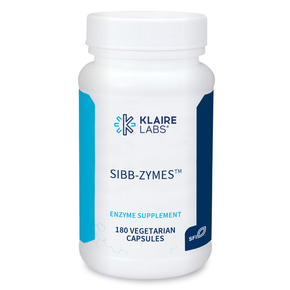 Klaire Labs Sibb-Zymes Brush Border Digestive Enzymes for Digestion - Peptidase/ Protease Enzymes Complex - Supports Optimal Carb & Protein Digestion - Gluten Free (180 Capsules)