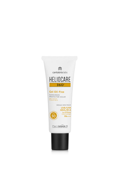 Heliocare 360 Oil-Free Gel Spf 50 50Ml / Gel Sunscreen For Face/Daily Uva Uvb Visible Light Infrared-A Anti-Ageing Sun Protection/Combination Oily And Normal Skin/Matte Finish