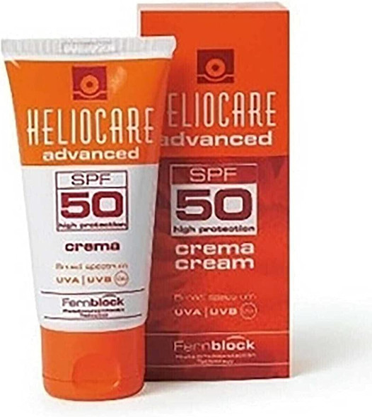 Heliocare Advanced Cream Spf 50 50Ml / Sun Cream For Face/Daily Uva And Uvb Anti-Ageing Sunscreen Protection/Combination, Dry And Normal Skin/Matte Finish