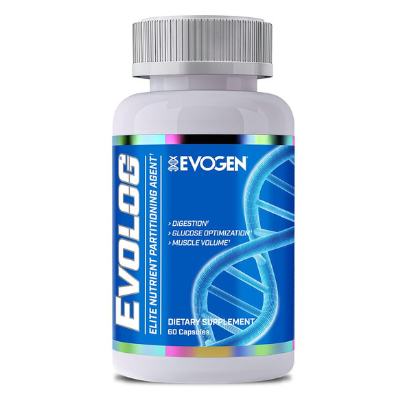 Evogen Evolog, Advanced Nutrient Partioning Agent, Glucevia Fraxinus Angustifolia Extract, Glucovantage Dihydroberberine, Banaba Leaf Extract, R-Ala, Digestive Enzymes, Protease, 60 Capsules