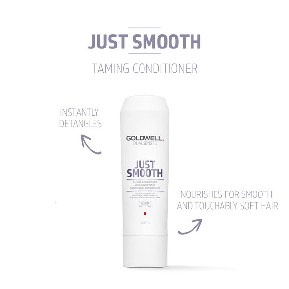 Goldwell Dualsenses Just Smooth, Taming Conditioner for Unruly and Frizzy Hair, 200 ml