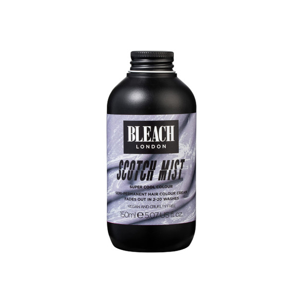 BLEACH LONDON Scotch Mist Super Semi-Permanent Hair Colour Cream - Pastel Silver-Violet, Vegan, Cruelty Free, Vibrant Temporary Hair Dye 150 ml