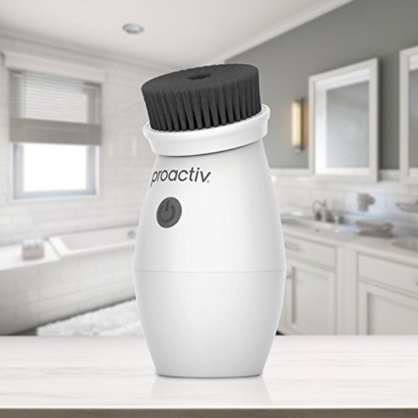 Proactiv Charcoal Facial Cleansing Brush - Spin Brush Exfoliator and Facial Scrubber With Charcoal-Infused Bristles For Deep Skin Cleansing - Water Resistant