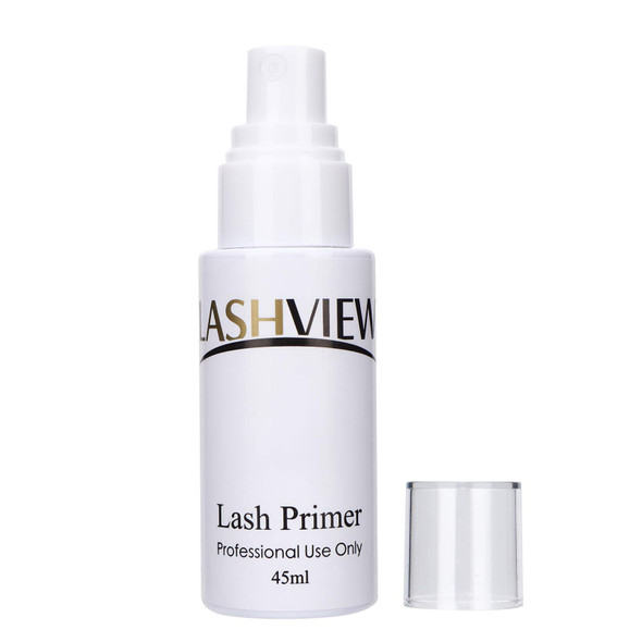 LASHVIEW Lash Primer For Eyelash Extensions, Non-irritating Lash Primer, Dirt Oil Remover Clear,Natural Eyelash Cleaning,Eyelash GraftinPretreatment (45ml)