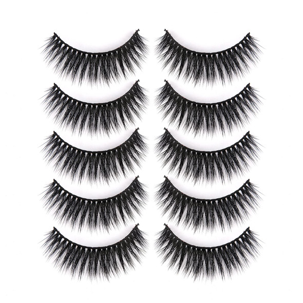 LASHVIEW False Eyelashes, Fake Eyelashes,Comfortable and Soft,3D Natural Layered Effect,Handmade Lashes Wispies,Environmental Silk Lashes,lashes pack,Natural Look False Eyelashes for Makeup