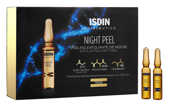 Isdin ceutics Night Peel | Exfoliating Facial Night Peel Promoting Cell Turnover | Single Dose 30 X 2ml