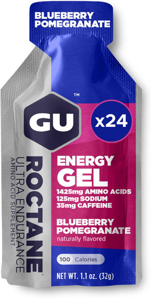 GU Energy Roctane Ultra Endurance Energy Gel Vegan Gluten-Free Kosher and Dairy-Free On-The-Go Sports Nutrition for Running Biking Hiking or Skiing