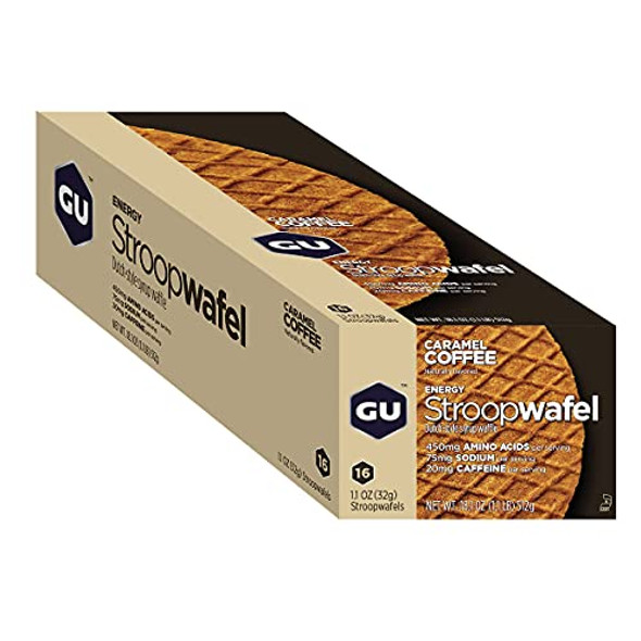GU Energy Stroopwafel Sports Nutrition Waffle, 16-Count, Caramel Coffee