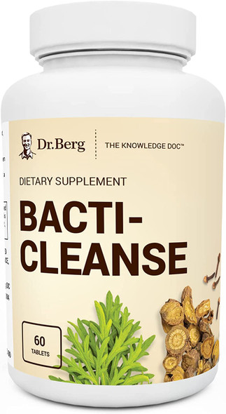 Dr. Berg's Bacti-Cleanse - 8in1 Immune Booster Supplements with Digestive and Inflammation Support Formula - Natural Phytonutrients Minerals and Rich in Antioxidants w/ Vitamin D3 & Zinc - 60 Capsules