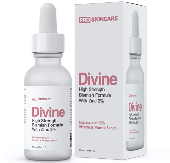 Niacinamide Serum 12% Plus Zinc 2% - Face Serum to Visibly Reduce Dark Spots And Minimize Large Pores For A Dewy, Youthful Glow - 1 fl oz