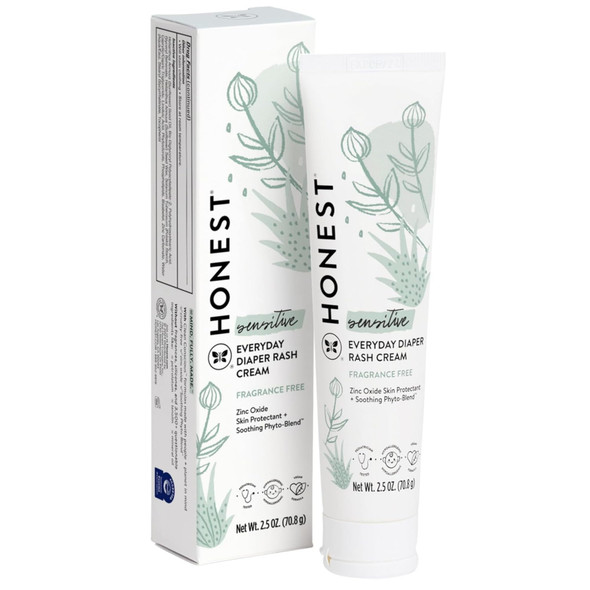Honest Diaper Rash Cream 2.5 Ounce (3 Bottles)