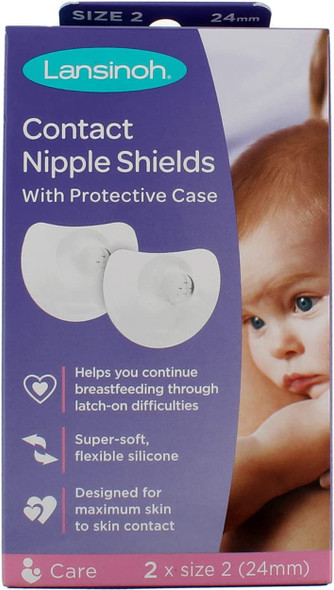 Lansinoh Contact Nipple Shields, 2 Count (3 Pack)