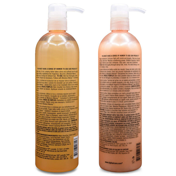 Bed Head Moisture Shampoo and Conditioner 25.36 Fl. Oz. 750 Ml Each.