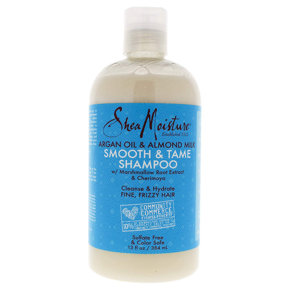 Shea Moisture Argan Oil & Almond Milk Smooth & Tame Shampoo for Unisex - 13 oz