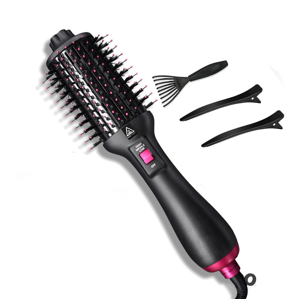 SENLLY Hair Dryer Brush, One Step Hot Air Brush Styler and Dryer, Blow Dry Hair Brush and Volumizer with Negative Ionic for Straightening, Curling, Professional Hair Dryers for Women (1000W, 110V)