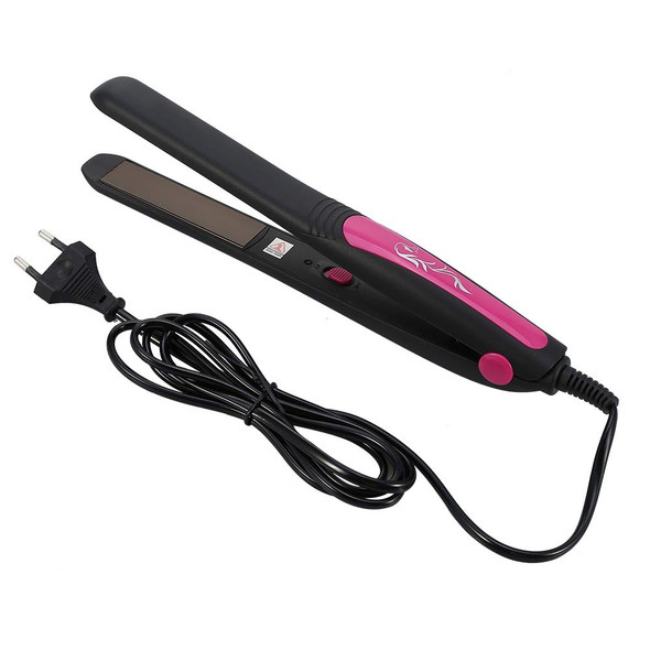 Hair Curler, Rapid Heating Ceramic Hair Straightener Straightening Flat Iron Hair Styling Tool for All Hair Types (EU Plug)