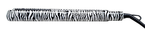 Jose Eber Pro Series Flat Iron Straightener Zebra White and Black, Dual Voltage, Use Worldwide