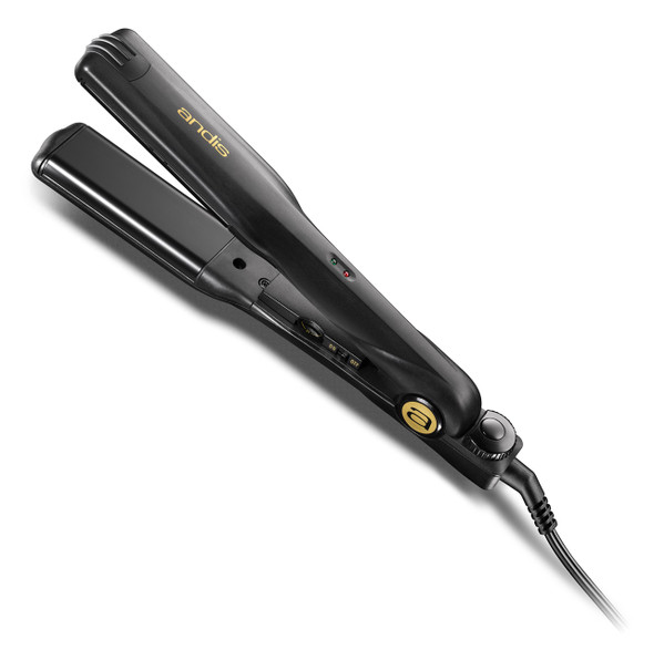 Andis Curved Edge Professional High Heat Ceramic 1.5-Inch Flat Iron, Black (37795)